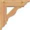 Ekena Millwork Funston Traditional Smooth Bracket w/ Offset Brace, Western Red Cedar, 5 1/2"W x 16"D x 16"H BKT0604X16X16FST01SWR - alternate 4